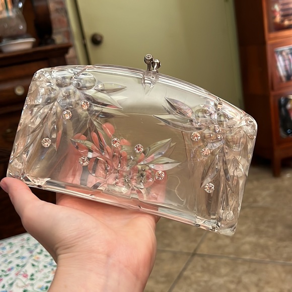 Vintage lucite clutch Clearance